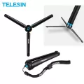 TELESIN อลูมิเนียมอัลลอยด์ขาตั้งกล้องพับได้พร้อมสายคล้องมือสำหรับ GoPro Hero 8 7 6 5 SJCAM Xiaomi Yi 4K DJI Osmo Action