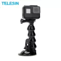 TELESIN รถดูดถ้วยขากรรไกร Flex Window Mount ผู้ถือ Gooseneck ยืดหยุ่นสำหรับ GoPro Xiao Yi 4K สำหรับ DJI Osmo Action