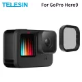 Telesin Polarizing CPL เลนส์ชุดกรองอลูมิเนียมฝาครอบกรอบสำหรับ Gopro ฮีโร่ 9 การกระทำกล้องเลนส์ CPL อุปกรณ์เสริม
