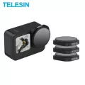Telesin 3 ชิ้น ND8 / PL ND16 / PL ND32 / PL เลนส์กรอง 2 in 1 สำหรับ Gopro 9 โพลาไรกรองอลูมิเนียมกรอบสำหรับ Gopro ฮีโร่ 9