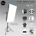 ไฟ LED Nanlite FS-200 กำลังไฟ 225 วัตต์ พร้อมตัวกรองแสง Softbox ขนาด 70x100 ซม.