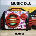 MUSIC D.J. M-M992 ลำโพงบลูทูธแบบพกพา/ตู้ลำโพง/กำลังขับ 30 วัตต์ เบสหนัก สีสันสวยงาม รองรับ Bluetooth/Mic/USB/SD/FM/AUX ฟรี ไมค์สำหรับร้องเพลง 390 บาท
