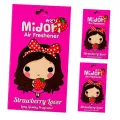 Midori มิโดริ แผ่นน้ำหอมปรับอากาศ กลิ่นStrawberry สตรอเบอรี่ แพ็ค 3 ชิ้น