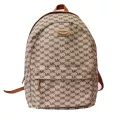 กระเป๋าเป้ MICHAEL KORS แท้ Coated canvas ลาย Logo สายหนังแท้ ไซส์ใหญ่ Michael Kors Large Jet Set Item Backpack Natural Acorn 38H7CTTB3V