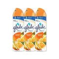 Glade Air Freshener Spray Sparkling Orange 320ml.×Pack3 เกลด สเปรย์ปรับอากาศกลิ่นส้ม 320มล.×แพ็ค3
