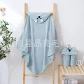 ผ้าห่มเด็ก/Coral fleece bath towel hug quilt baby bath towel with hooded head embroidered soft cartoon blanket