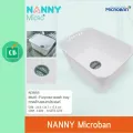 Nanny - ถังล้างเอนกประสงค์ Microban สีขาวมุก