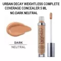 คอนซีลเลอร์ขนาดจริง URBAN DECAY WEIGHTLESS COVERAGE CONCEALER 5 ML. สี DARK NEUTRAL