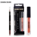 HF7004 Sivanna Colors Matte Lip ซีเวียน่า 2in1 ลิปกลอส + ดินสอเขียนขอบปาก