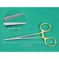 12.5cm Golden Cr Handle Needle C Medic Pliers Rgic Forceps Double Eyelid Cosmetic Plastic Rgery Needle Holder