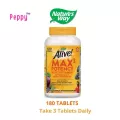 Nature's Way Alive! Max3 Daily Multi-Vitamin No Added Iron 180 Tablets วิตามินรวม 180 เม็ด