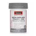SWISSE BIOTIN FORTE WITH VITAMIN C + ZINC สวิสเซ ไบโอติน ฟอร์ต ผสมวิตามินซีผสมซิงค์ 60tablets