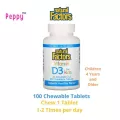 Natural Factors Vitamin D3 Strawberry Flavor 10 mcg 400 IU 100 Chewable Tablets วิตามินดี 3 สำหรับเด็ก รสสตรอเบอรี่ 10