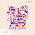 Mimibabe กางเกงผ้าอ้อมสำหรับทารก 0-6 เดือน - ลายรถสีชมพู