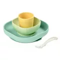 BEABA  ชุดเซ็ทรับประทานอาหาร Silicone meal set 4 pcs - yellow