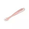 BEABA ช้อนซิลิโคน Ergonomic 1st age silicone spoon - VINTAGE PINK