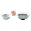 Duralex Glass Meal Set With Soft Protective Suction Pad - Eucalyptus