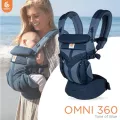 Ergobaby เป้อุ้มรุ่น Omni 360 ผ้าระบายความร้อน Cool Air Mesh สี Tone of Blue EGBCS360PBLUE