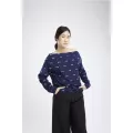 เสื้อให้นม Milada Printed Long Sleeve Navy