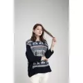 QueenCows เสื้อให้นม  Rinle Cotton Top Navy
