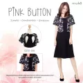 Muko Pink Button เดรสเปิดให้นม คุลมท้อง DZ32