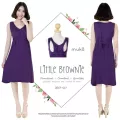 Muko Little Brownie ชุดยาว42" เดรสให้นม คลุมท้อง DR07