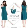 Muko Little Brownie ชุดยาว36" เดรสให้นม คลุมท้อง DR07
