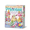 4M  MOULD & PAINT - GLITTER PRINCESS ชุดของเล่นศิลปะ ปูนปั้น ระบายสี รูปเจ้าหญิง ในชุดประกอบด้วย อุปกรณ์ทำปูนปั้น พร้อมสีระบายสดใส