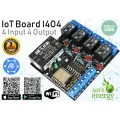 บอร์ด IoT Controller I4O4 สำหรับควบคุมเวลาปิดเปิดไฟหรือรดน้ำต้นไม้ผ่านมือถือได้ 4 โซน ต่อ input 4 input สวิตช์ ใช้งานง่า