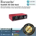 Focusrite  Scarlett 2i2 3rd Gen by Millionhead ออดิโอ อินเตอร์เฟส ความละเอียดสูงสุดที่ 24-Bit / 192 kHz, 2 x XLR-1/4″ Mic/Line/Instrument Inputs
