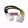 สายเเปลง 4 PIN TO/ 8 PIN 4-pin Female to 8-pin Male 12v ATX power connector