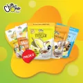 รวมผลไม้อบกรอบอบแห้ง พร้อมดิปกะทิและทุเรียน / Mix Freeze-Dried Fruit & Dried Fruit with Coconut Milk Dip and Durian Dip 5Bags/Pack