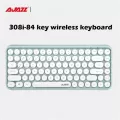 Bluetooth Wireless Gaming Office Keyboard 84-Key Classic Retro Circular Keyboard With Noise Reduction Technology Plug And Play