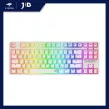 WIRELESS KEYBOARD (คีย์บอร์ดไร้สาย) SIGNO KB-751W NUZZON (WHITE) (BLUE OPTICAL SWITCH - RGB LED - EN/TH)
