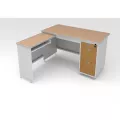 โต๊ะทำงานเหล็ก หน้าโต๊ะปิดผิวด้วยพีวีซีลายไม้ รุ่น DP-52-3ADK