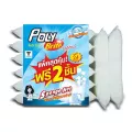 Poly Brite Sponge Net x 6 pcs.โพลี ไบรท์ ฟองน้ำหุ้มตาข่าย สีขาว x 6 ชิ้น