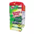 Scotch Brite Sponge Scourer 3x4" x 12 pcs.สก๊อตช์-ไบรต์ แผ่นใยขัดพร้อมฟองน้ำเล็ก ขนาด 3x4 นิ้ว แพ็ค 12 ชิ้น