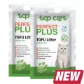 ส่งฟรี!! ทรายเต้าหู้ Topcat Perfect Plus ขนาด 6 ลิตร Greentea 2 ถุง