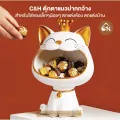 ถูกสุด! พร้อมส่ง C&H​ ตุ๊กตา​แมว​ ตุ๊กตาแมวปากกว้าง​ เหมาะสำหรับใส่ของ ตกแต่งห้อง​ ตกแต่ง​บ้าน​