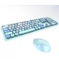 Mofii Sweet Mixed Color Cute Portable 2.4Ghz Wireless Keyboard and Mouse Set Girl Universal Desktop Notebook Keyboard and Mouse