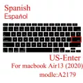For Macbo Air 13 Eyboard Cer Lap Tive Film 13 Inch A2179 Silicone Eyboard Cer Russian French Spani Orea