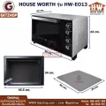 House Worth รุ่น HW-EO13 ตู้อบมืออาชีพ เตาอบขนม ตู้อบ ขนาดความจุ 62 ลิตร