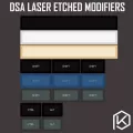 Dsa Pbt Printed Legends Yellow Blue White Black Dolch Keycaps Laser Etched Modifiers 1.75 Shift 7u Spacebar Ctrl Alt Iso