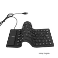 85/108keys Letters Enghlish Layout Wire Usb Interface Silicon Rubber Pc Folding Keyboard Teclado Waterproof Computer Lap