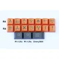 Vintage Style Duke Orange Oem Thick Pbt Keycaps Ansi Iso Dark Gray Beige Orange For Cherry Mx Switches Mechanical Keyboard