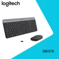 คีย์บอร์ดและเมาส์ไร้สาย Logitech (Logitech) MK470 ตัวรับสัญญาณ 2.4G ไร้สายขนาดใหญ่พิเศษ สีดำ (ไม่มีภาษาไทย)