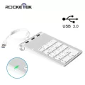 Rocketek Usb Numeric Keypad 18 Keys Mini Usb 3.0 Hubs For Digital Keyboard Ultra Slim Number Pad Compute Pc Lap