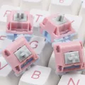 Equalz Fierce Girl Switches For Mechanical Keyboard 58.5g Linear Axis 5 Pins Customize Gold Plated Spring Diy Gamer