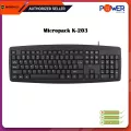 MICROPACK K-203 KEYBOARD (คีย์บอร์ด) CLASSIC KEYBOARD (EN/TH) (BLACK) Warranty 1Y
