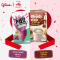 AGF Blendy เอจีเอฟ เบลนดี้ สติ๊ก โกโก้โอเล 8 ซอง 1 กล่อง และ กูลิโกะ เพรทซ์ ฮาร์เวซท์ รสมันม่วง 34 กรัม 1 กล่อง
